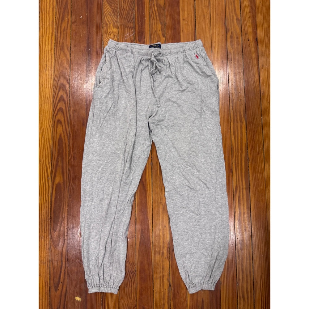 Polo Ralph Lauren Mens Heather Gray Cotton Modal Pajama Jogger Pants Large